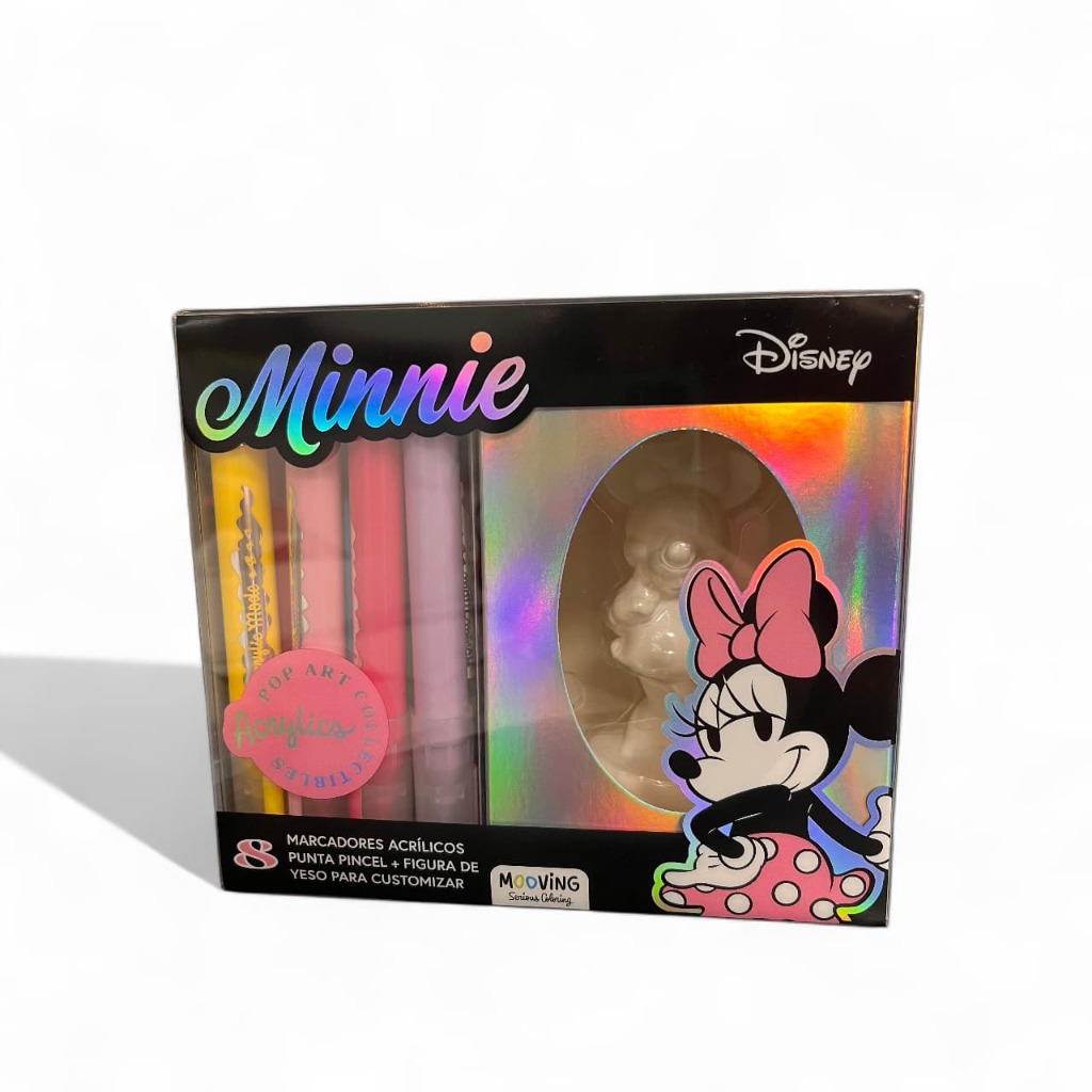 POP ART:MARC.x8u.ACRIL. +  FIGURA MINNIE COLORING